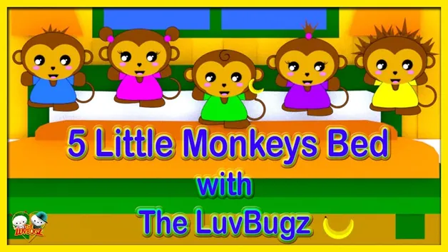 5 Little Monkeys Bed with The LuvBugz, the video thumbnail